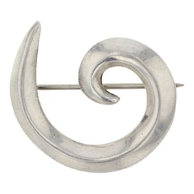 Navajo Plain Silver Sandcast Pin