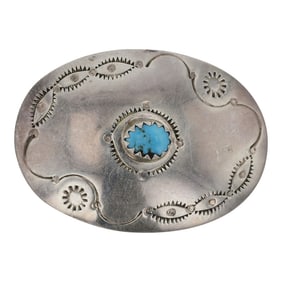 Vintage Navajo Kingman Turquoise Pin