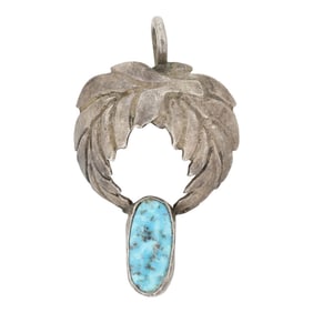 Vintage Navajo Kingman Turquoise Pendant