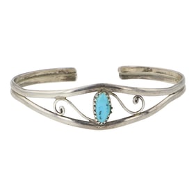 Navajo Kingman Turquoise Cuff Bracelet