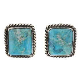 Navajo Blue Ridge Turquoise Clip-on Earrings