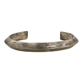 Navajo Triangle Wire Synthetic Opal  Cuff Bracelet