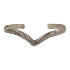 Vintage Navajo Plain Silver Bracelet