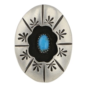 Vintage Navajo Kingman Turquoise Shadowbox Ring
