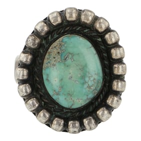 Vintage Navajo Nevada Turquoise Ring