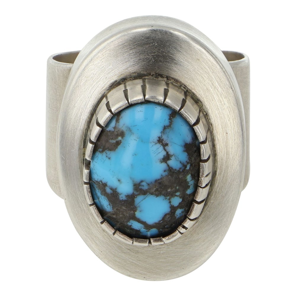 Paul Chee Jr. Navajo Spiderweb Turquoise Ring (1 of 4)