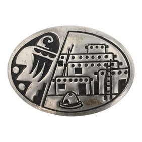 Vintage Navajo Plain Silver Pin
