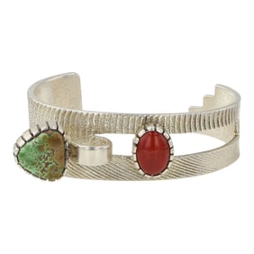 Athea Cajero Santo Domingo & Acoma Pueblo Award Winning Artist Mediterranean Coral & Carico Lake