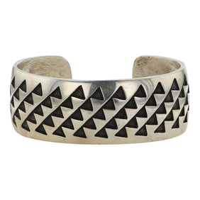 Berna & Anderson Koinva Hopi Plain Silver Rain Dance Cuff Bracelet
