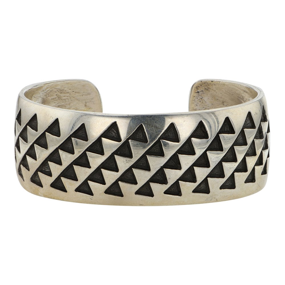 Berna & Anderson Koinva Hopi Plain Silver Rain Dance Cuff Bracelet (1 of 3)