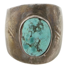 Vintage Navajo Nevada Turquoise Ring