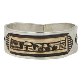 Herbert Tsosie Navajo Sterling Silver & 12K Gold Filled Ring