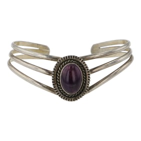 Navajo Amethyst Cuff Bracelet