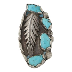 Vintage Navajo Kingman Turquoise Ring
