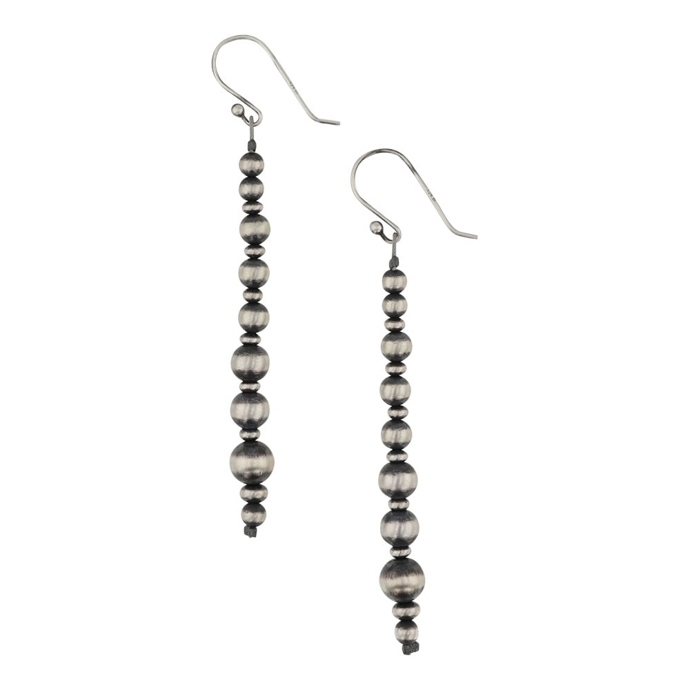 Navajo Oxidized Beads Mixed Sizes Earrings (1 of 2)