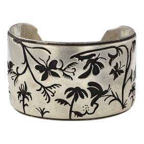 Vintage Mathew & Ramona Eastwood Southwest New Mexican Artist Butterfly Cuff Bracelet