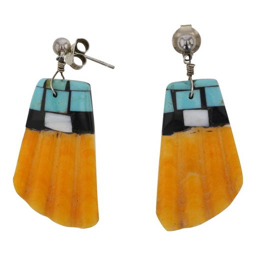 Rare Native American Navajo Turquoise Sterling Silver Tanya Tucker Style Earrings Rare Native American Navajo Turquoise Sterling Silver Tanya Tucker Style Earrings