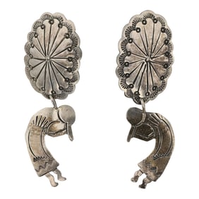 Vintage Navajo Plain Silver Earrings