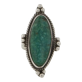 Vintage Navajo Fox Turquoise Ring