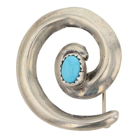 Navajo Kingman Turquoise Pin