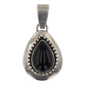 Ella Peter Navajo Black Onyx Pendant