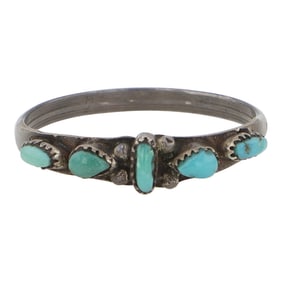 Vintage Zuni Kingman Turquoise Ring