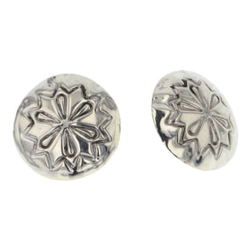 Navajo Plain Silver Earrings