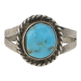 Vintage Navajo Kingman Turquoise Ring