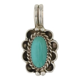 Navajo Compitos Turquoise Pendant