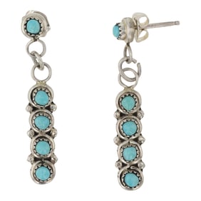 Zuni Kingman Turquoise Earrings
