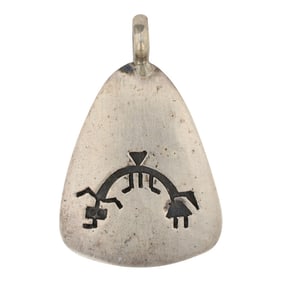 Vintage Navajo Plain Silver Pendant