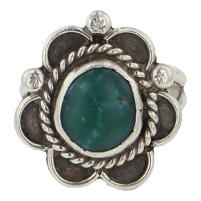 Vintage Navajo Nevada Turquoise Ring
