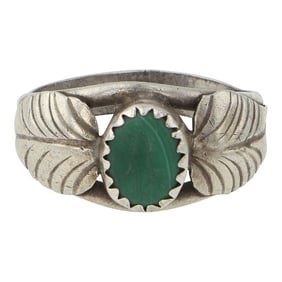 Vintage Navajo Malachite Ring