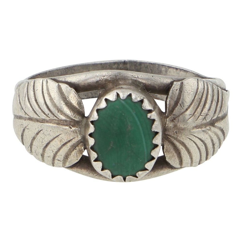 Vintage Navajo Malachite Ring (1 of 3)