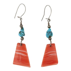 Navajo Turquoise & Shell & Earrings