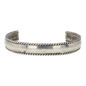 Vintage Navajo Plain Silver Cuff Bracelet