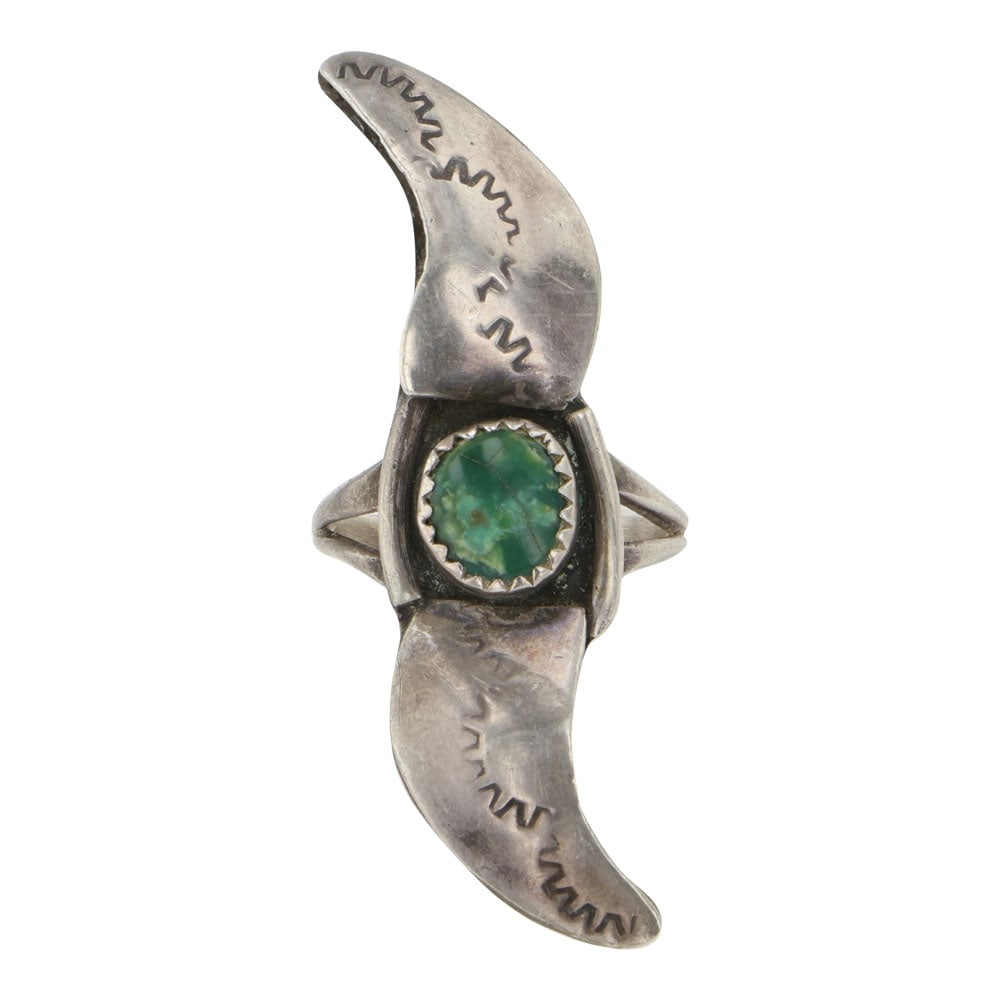 Vintage Navajo Nevada Turquoise Ring: Sterling Silver | Genuine Nevada Turquoise | Vintage Navajo Nevada Turquoise Ring | Navajo Native American Southwest Indian Jewelry | Good (no breaks or damages) | Approximate Weight: 7 Grams | Ring: 