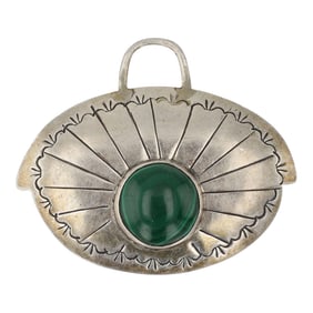 Vintage Navajo Malachite Pin