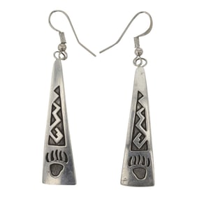Vintage Hopi Plain Silver Earrings