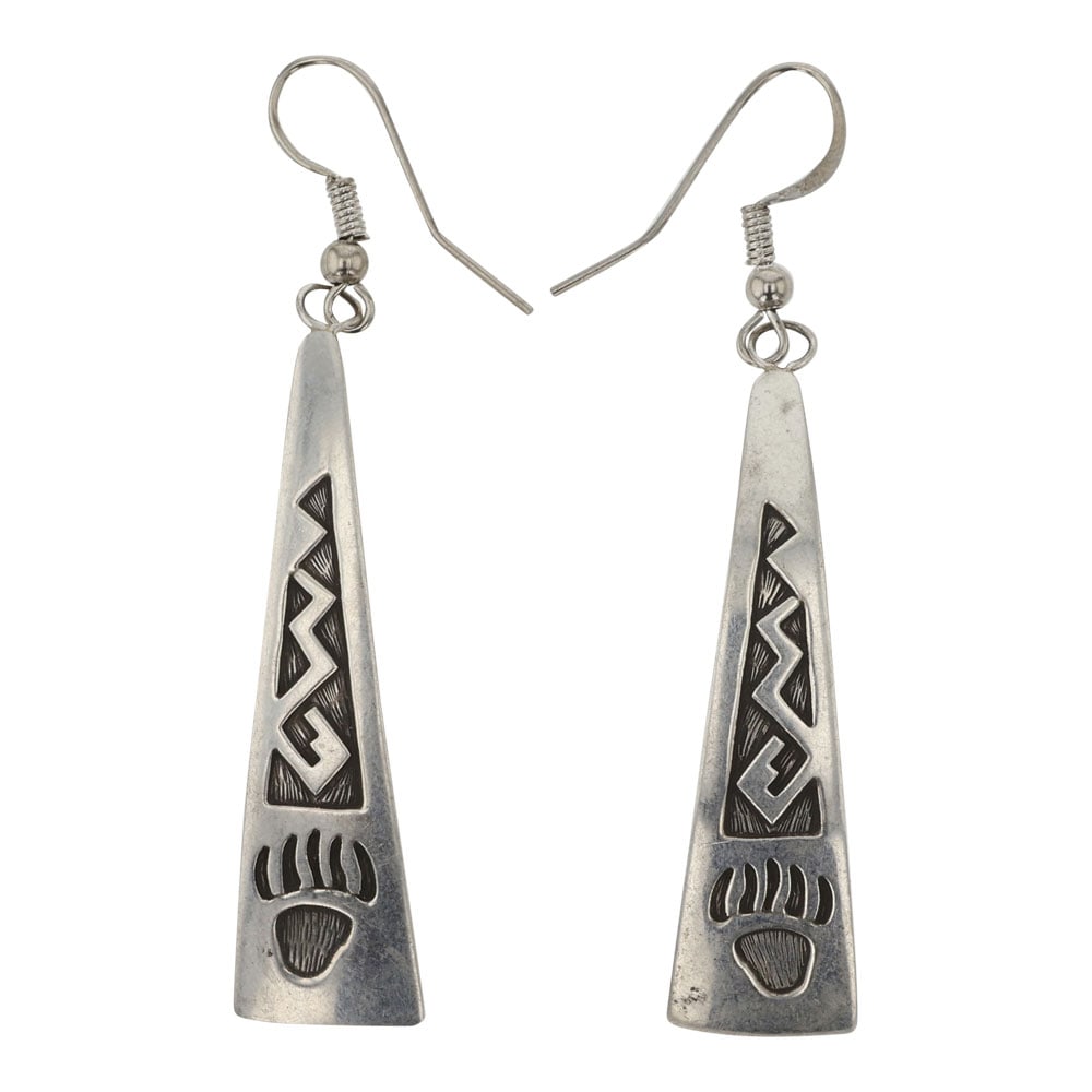 Vintage Hopi Plain Silver Earrings (1 of 2)