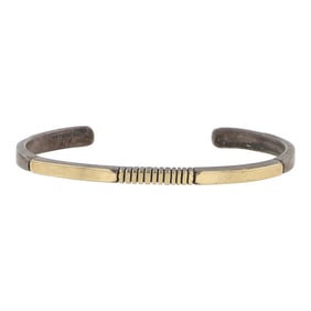 Julian Nez Navajo 14K Gold & Sterling Silver Cuff Bracelet