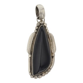 Navajo Freeform Black Onyx Pendant