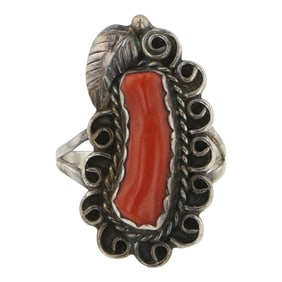 Navajo Mediterranean Branch Coral Ring
