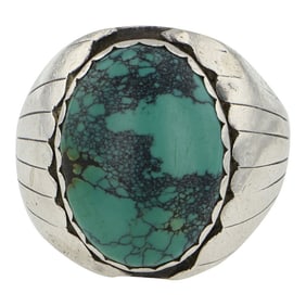 Navajo Cloud Mountain Turquoise Men's Ring