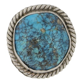 Vintage Navajo Morenci Turquoise Ring