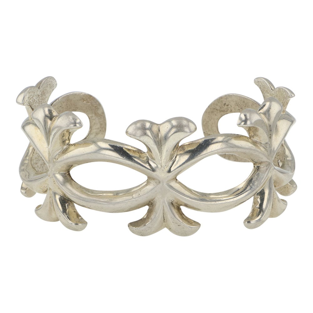 Bennett & Dreama Yazzie Navajo Plain Silver Sandcast Cuff Bracelet (1 of 3)