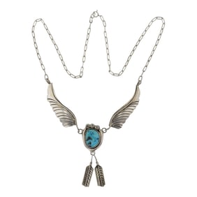 Vintage Navajo Sleeping Beauty Turquoise Necklace