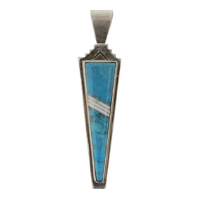 Herbert & Veronica Thomspon Turquoise Inlay Pendant