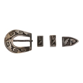 Mitchell Sockyma Hopi Plain Silver Ranger Set