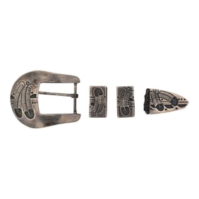 Randy Shorty Important Navajo Artist Vintage Ranger Belt Buckle